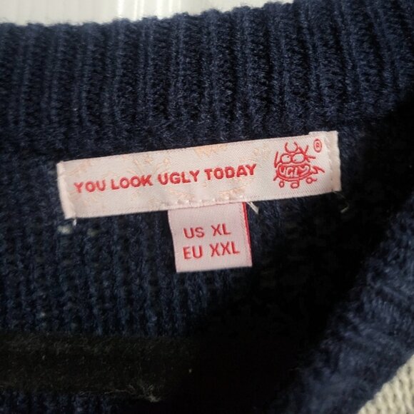 You Look Ugly Today -  Unisex Filthy Animal Ugly Christmas Sweater - Size XL - Picture 5 of 5